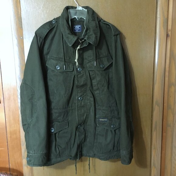 Abercrombie & Fitch Women’s Green Hooded Military Style Utility Jacket-XL - Picture 1 of 12